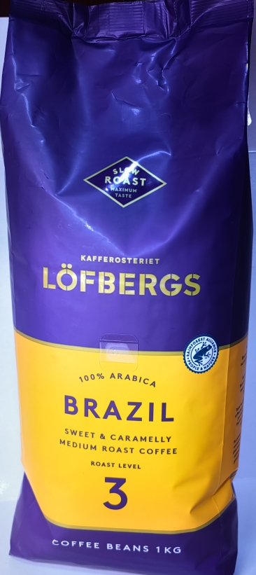 IMG 20230503 141354 - Кофе зерновой ‟Lofbergs‟ Brazil 1 кг.